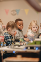 Picture of children enjoying the model (approved by parents)